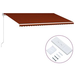 vidaXL Tenda na automatsko uvlačenje 600 x 300 cm narančasto-smeđa