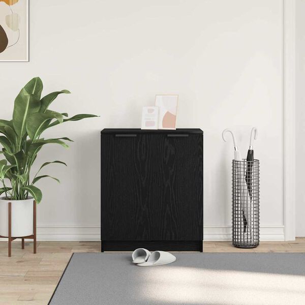 vidaXL Ormar za cipele Crni hrast 59 x 35 x 70 cm Konstruirano drvo