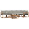 vidaXL Set vanjskih sofa s jastukom 6 pcs Prirodna i svijetlo siva