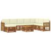vidaXL Set vanjskih sofa s jastukom 7 pcs Prirodna i krem