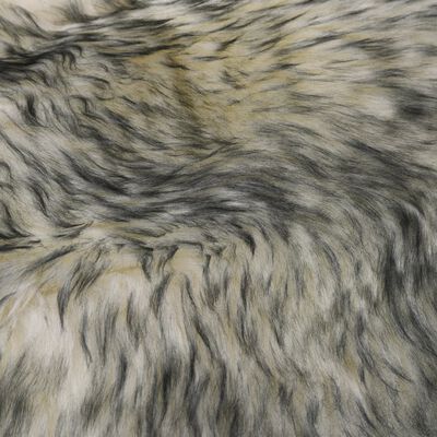 vidaXL Tepih od ovčje kože 60 x 180 cm tamnosivi prošarani