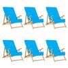 vidaXL Ručnici za plažu 6 kom tirkizni 60 x 135 cm od tkanine 400 GSM