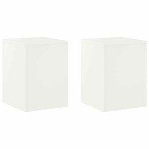 vidaXL Stalak za biljke 2 pcs Bijela 30 x 30 x 40 cm Čelik