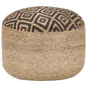vidaXL Ručno rađeni tabure od jute crni 45 x 30 cm