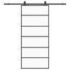 vidaXL Klizna vrata s priborom crna 90 x 205 cm od ESG stakla
