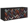 vidaXL TV ormar za montažu na zid OMMEN 102 x 33 x 40 cm Crni hrast