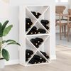 vidaXL Stalak za vino 2 pcs Bijelo 62 x 25 x 62 cm Čvrsto borovo drvo