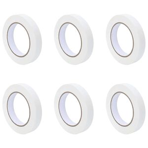 vidaXL Trake za maskiranje slikara 6 kom. Bijela 19mm x 50m Papir
