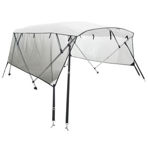 vidaXL Tenda bimini s 4 luka i mrežastim zidovima 243x(170-182)x137 cm