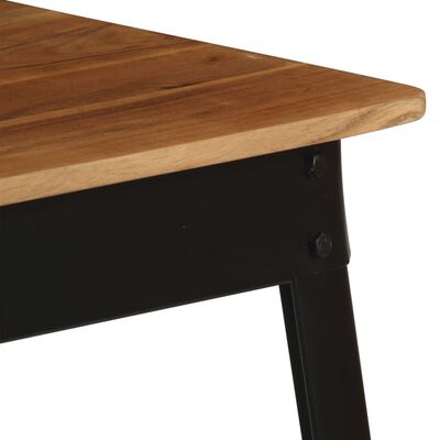 vidaXL Blagovaonski stol od masivnog drva bagrema i čelika 75x75x76 cm