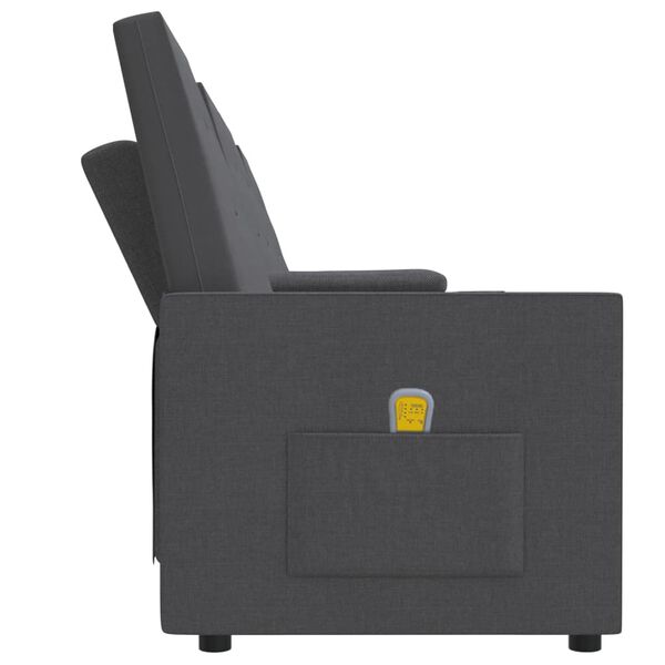 vidaXL Nagibni masažni četverosjed s držačima ča&scaron;a svjetlosivi