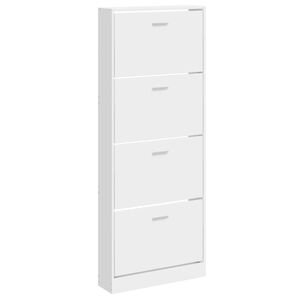 vidaXL Ormarić za cipele sjajni bijeli 59x17x150 cm konstruirano drvo
