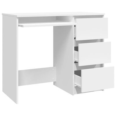 vidaXL Radni stol bijeli 90 x 45 x 76 cm od iverice