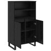 vidaXL Highboard Crna 60 x 36 x 110 cm Konstruirano drvo