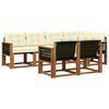 vidaXL Set vanjskih sofa s jastukom 7 pcs Prirodna i krem
