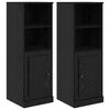 vidaXL Highboard s ladicama 3 pcs Crni hrast Konstruirano drvo