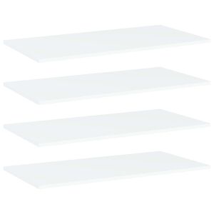 vidaXL Police za knjige 4 kom bijele 80x40x1,5 cm konstruirano drvo