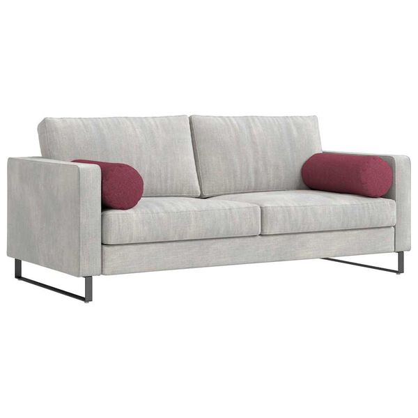 vidaXL Valjkasti jastučići 2 pcs Vinska crvena Ø 25 x 70 cm tkanina