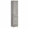 vidaXL Visoka komoda siva sonome 34,5x34x180 cm od konstruiranog drva