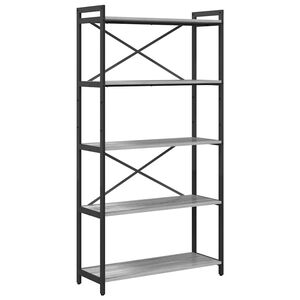 vidaXL Polica 80 x 30 x 155 cm Konstruirano drvo Sivi hrast sonoma