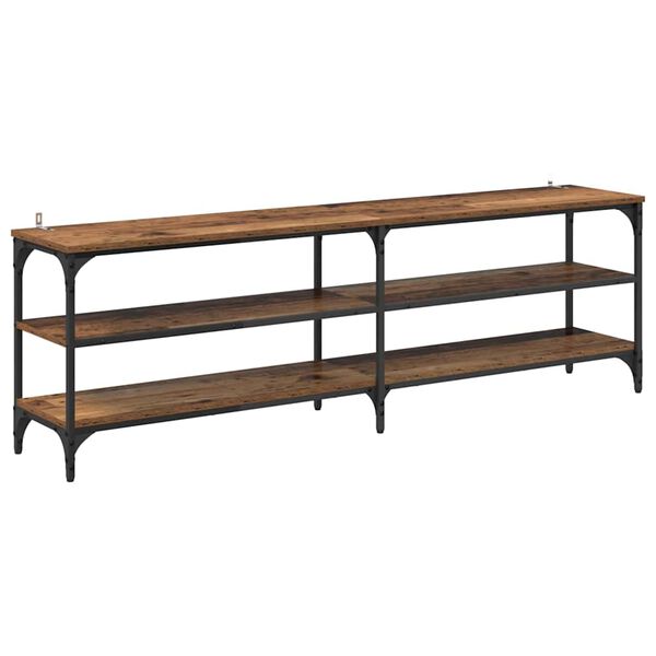 vidaXL TV ormar Staro drvo 160 x 30 x 50 cm Obrađeno drvo i čelik