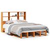 vidaXL Krevet s regalom za knjige bez madraca 150x200 cm masivno drvo