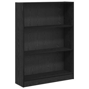 vidaXL Polica 80 x 24 x 109 cm Konstruirano drvo Crni hrast