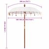 vidaXL Balineški Parasol Krema 185 x 185 x 260 cm