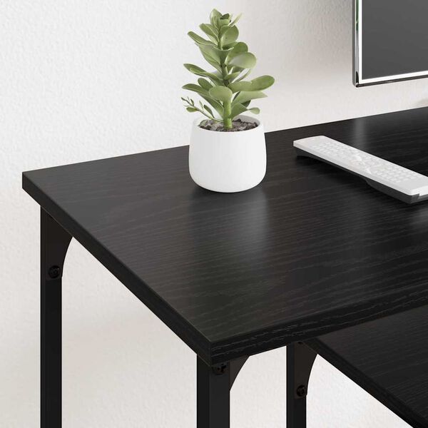 vidaXL TV ormar Crni hrast 102 x 35 x 45,5 cm Obrađeno drvo i čelik