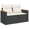 vidaXL 11-dijelni set vrtnih sofa od poliratana s jastucima crni