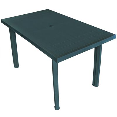 vidaXL Vrtni stol od plastike zeleni 126 x 76 x 72 cm