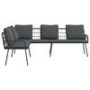vidaXL Sofa s jastukom Siva x Metal