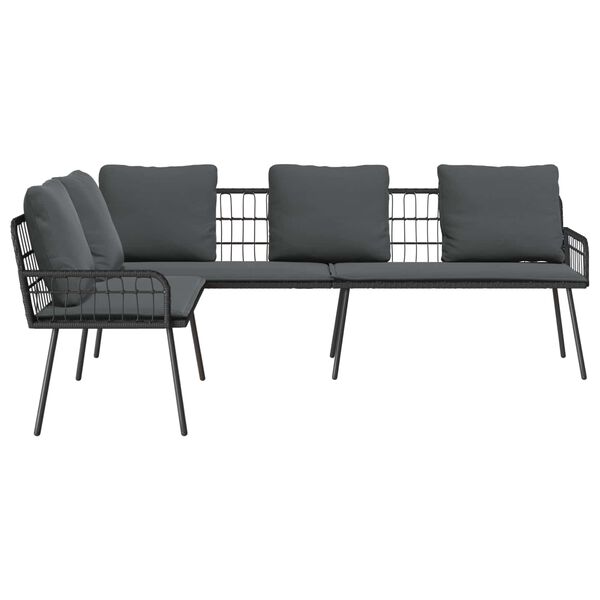 vidaXL Sofa s jastukom Siva x Metal