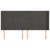 vidaXL Uzglavlje s u&scaron;ima tamnosivo 203x16x118/128 cm bar&scaron;unasto