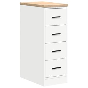 vidaXL Garažni ormar za odlaganje bijeli 30x51x85 cm masivne borovine
