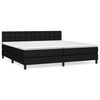 vidaXL Krevet s oprugama i madracem crni 200x200 cm od tkanine