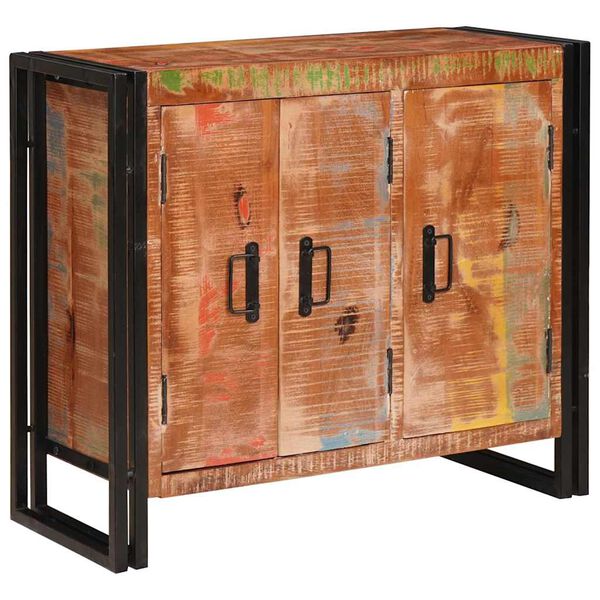 vidaXL Sideboard s vratima Smeđa Čvrsto drvo reciklirano i metal