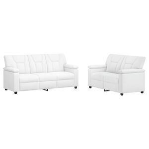 vidaXL Set sofe 2 pcs Bijela Umjetna koža