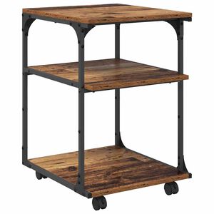 vidaXL Držač za printer Staro drvo 43 x 48 x 64 cm Konstruirano drvo