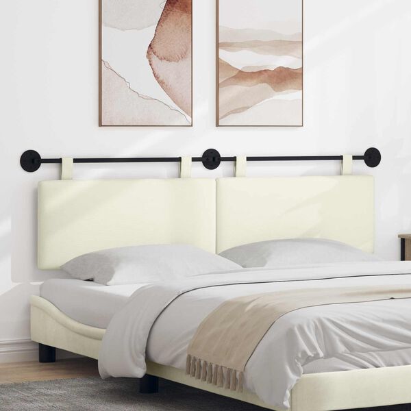 vidaXL Držeće uzglavlje Zidne Krema 170 x 55 x 5 cm Kordura tekstil