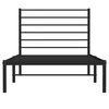 vidaXL Metalni okvir za krevet s uzglavljem crni 75x190 cm