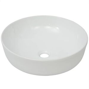 vidaXL Umivaonik Okrugli Keramički Bijeli 41,5x13,5 cm