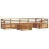 vidaXL Set vanjskih sofa 6 kom. Prirodna
