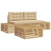 vidaXL 4 kom. Set vanjskih sofa Poliester Bijela