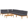 vidaXL 5-dijelna set vrtnih sofa od paleta s jastucima od drva bagrema