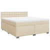 vidaXL Krevet s oprugama i madracem krem 180x200 cm od tkanine