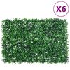 vidaXL Ograda od umjetnog li&scaron;ća 6 kom zelena 40 x 60 cm