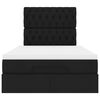 vidaXL Otomanski krevet s madracem crni 120x200 cm tkanine