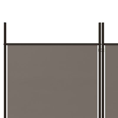 vidaXL Sobna pregrada s 4 panela antracit 200 x 180 cm od tkanine
