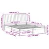 vidaXL Krevetna konstrukcija Bijelo 160 x 200 cm Čvrsto borovo drvo